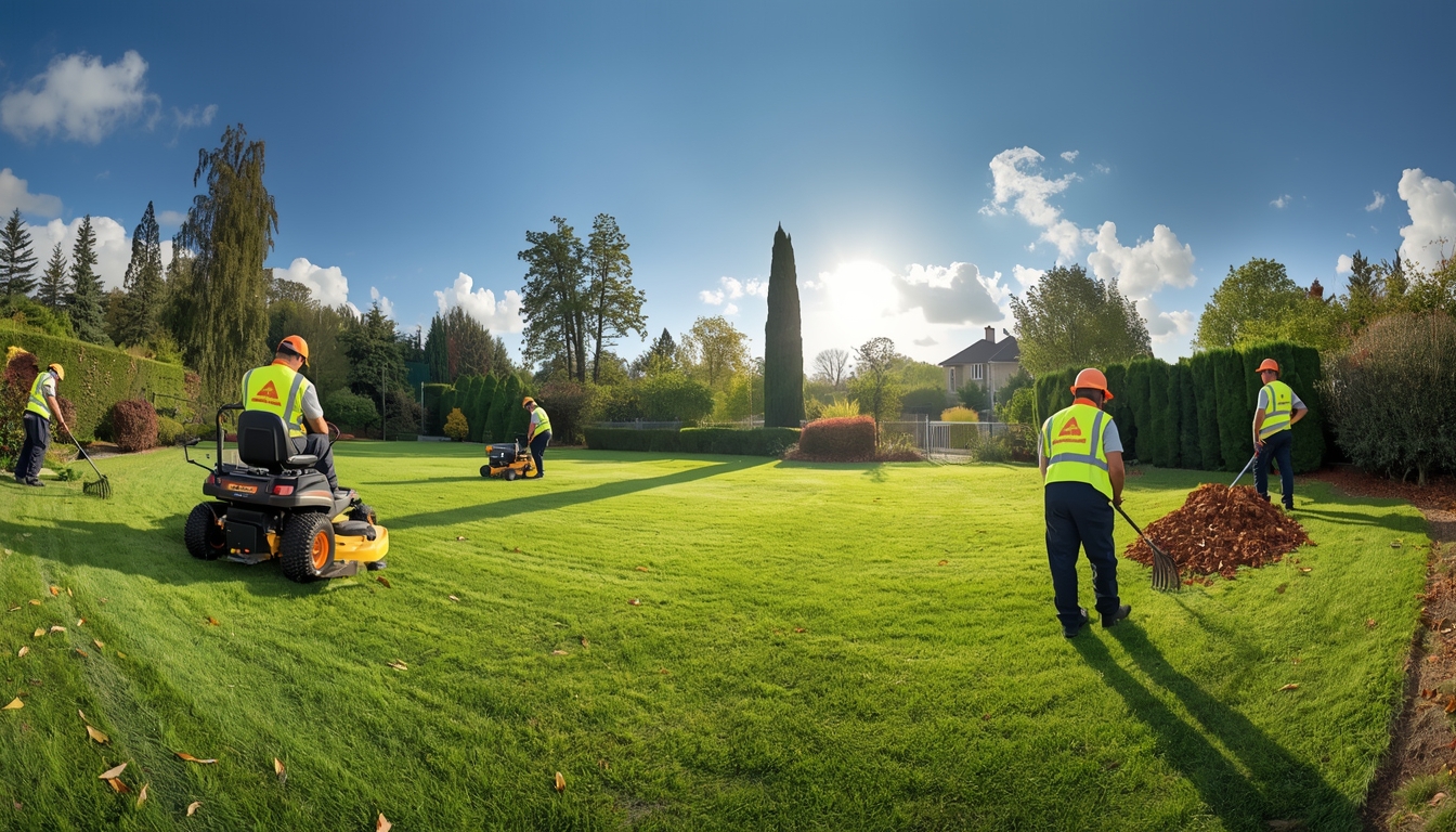 Professional maintenance team at work